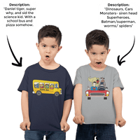 PromptKidsTee™ Twin Pack - 2x Custom Unisex Kids T-Shirt